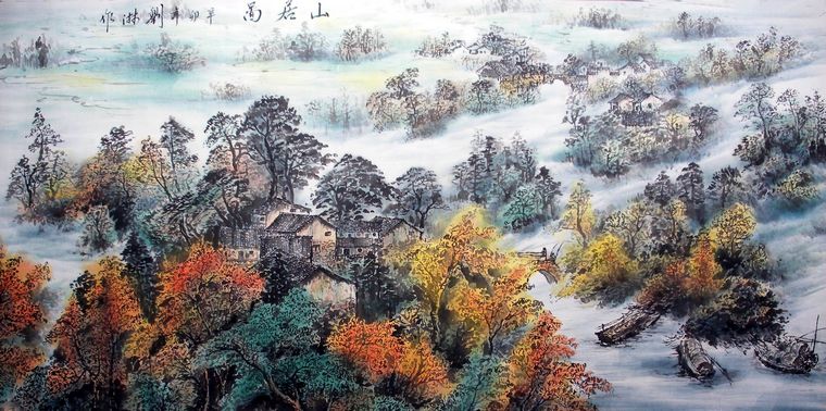 四尺國畫寫意山水